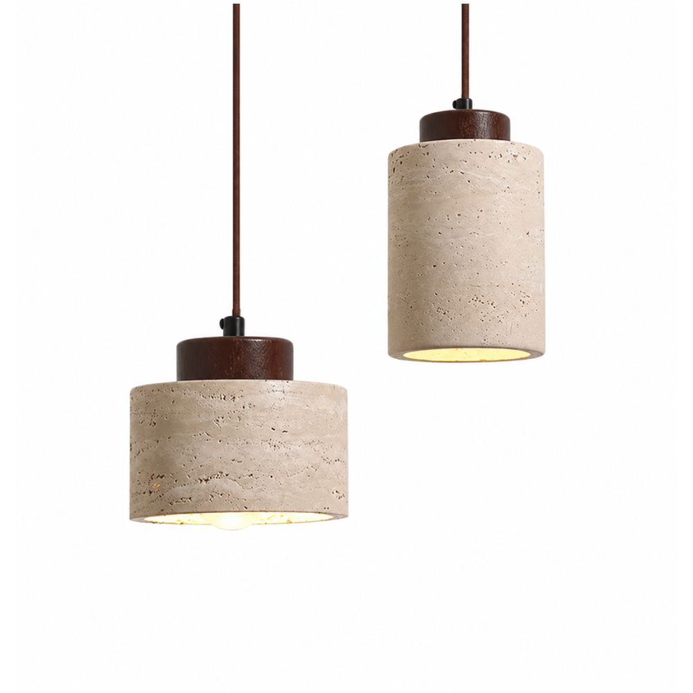 Suspension Luminaire Wabi-Sabi en Pierre