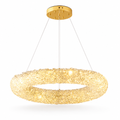 Suspension Luminaire Anneau Cristal Doré
