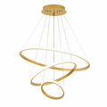 Suspension Luminaire LED 3 Anneaux Dorés
