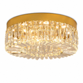 Plafonnier LED Cristal et Doré
