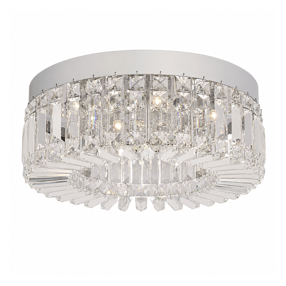 Plafonnier LED Cristal et Doré
