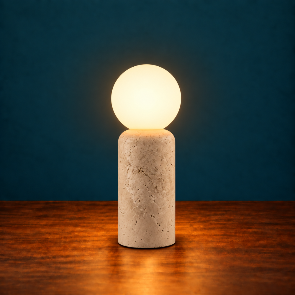 Lampe de Chevet Style Travertin Luna – Chambre
