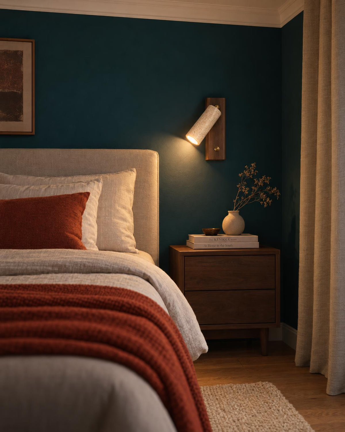 Applique Murale Orientable Style Pierre et Bois