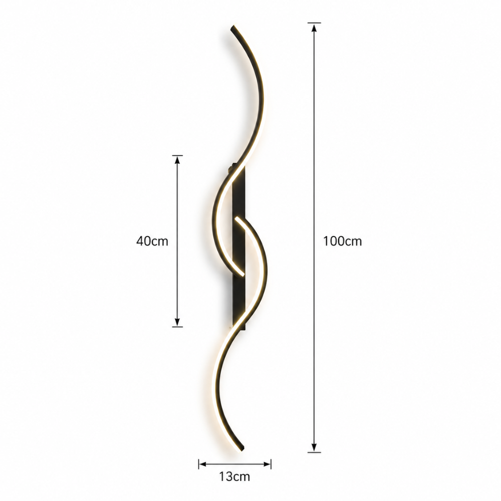 Applique Murale LED Sinueuse - Design Moderne