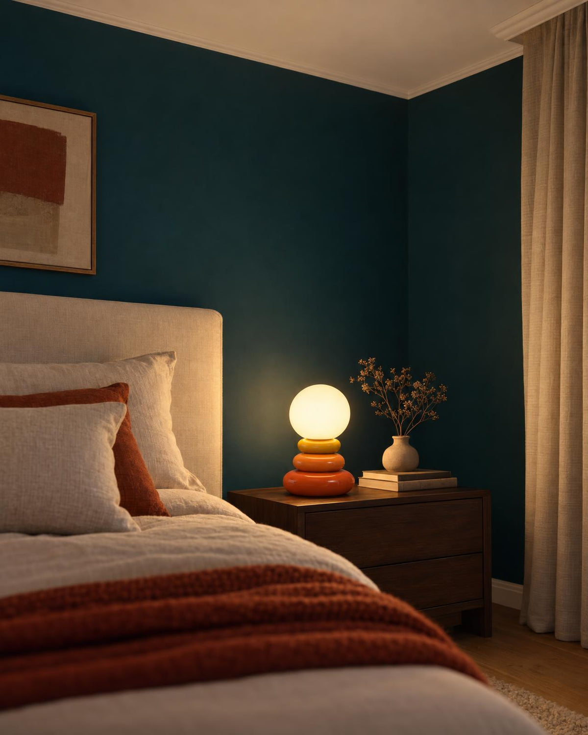 Lampe de Chevet en Céramique Galets