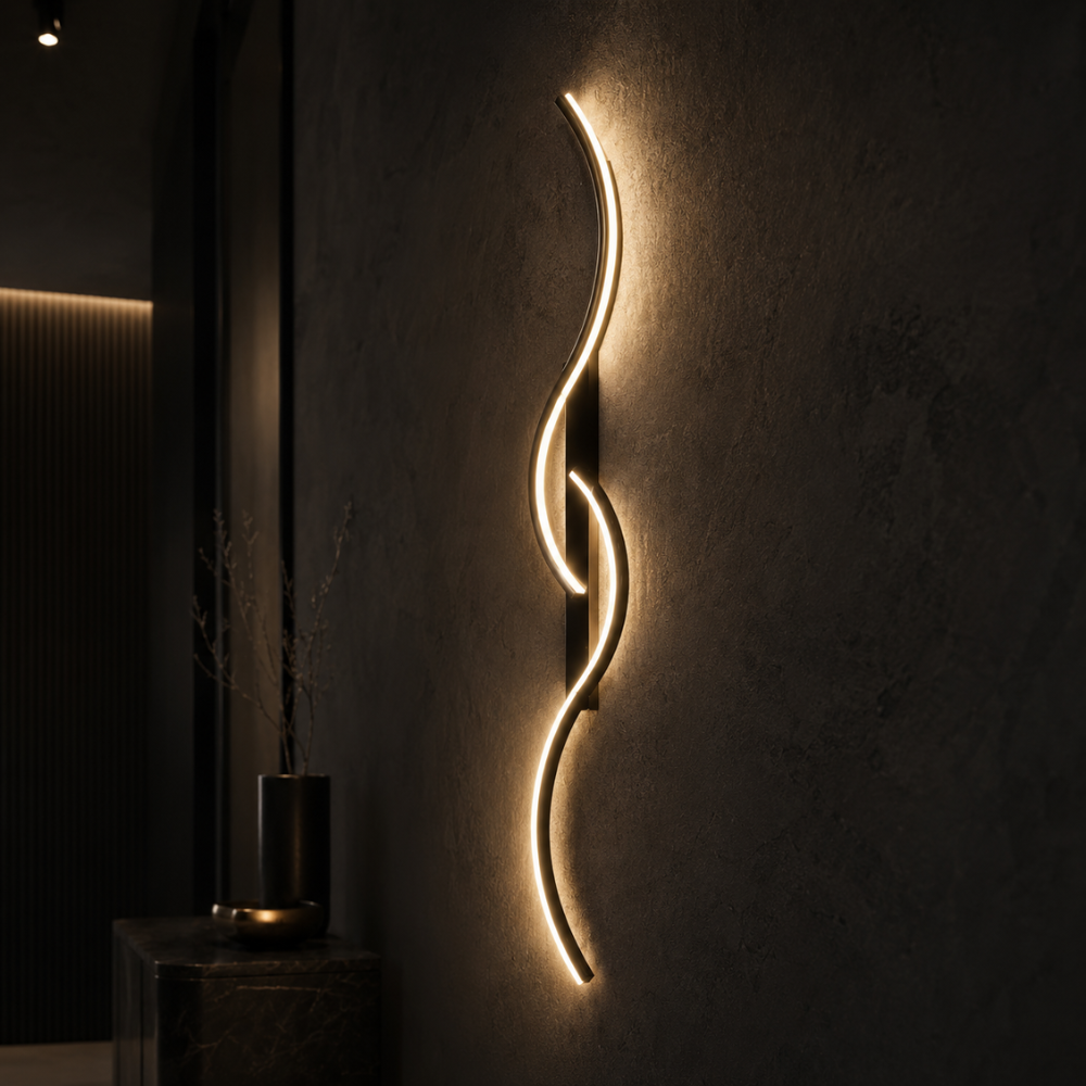 Applique Murale LED Sinueuse - Design Moderne