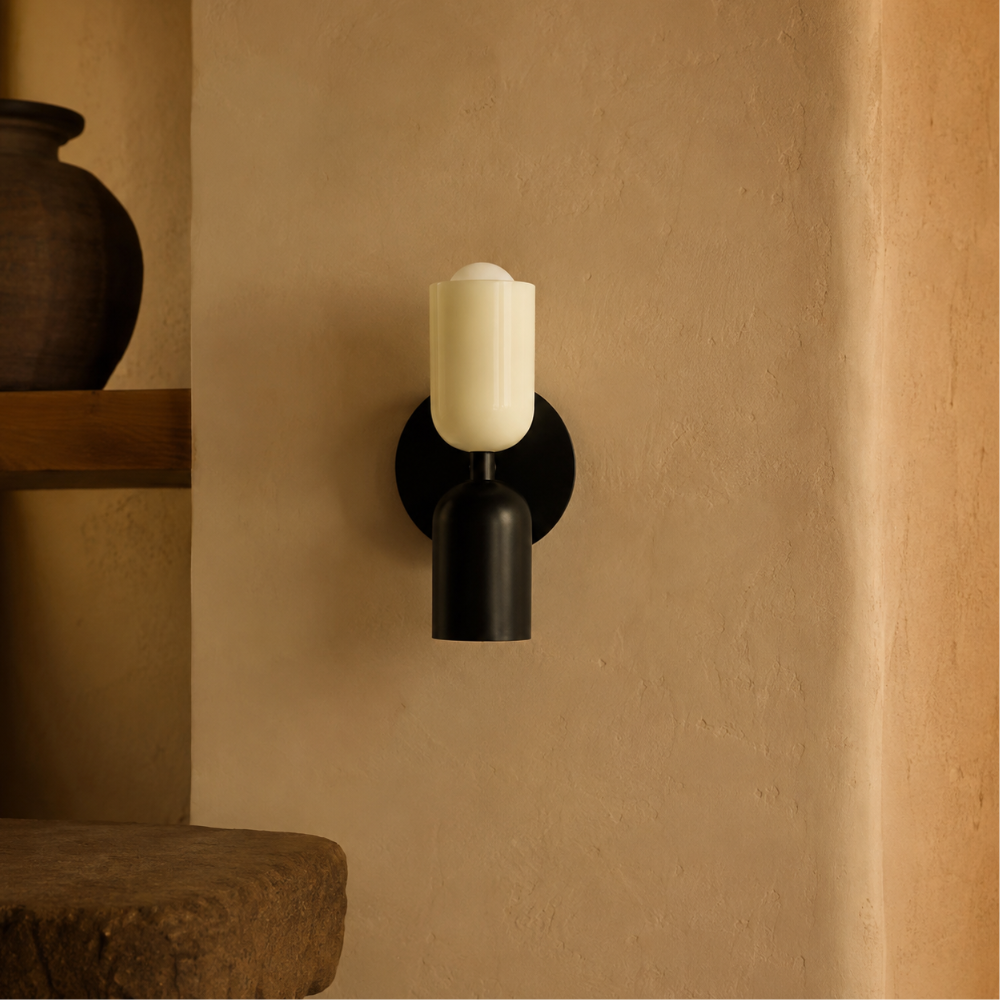 Applique Murale Bicolore en Métal - Style Contemporain