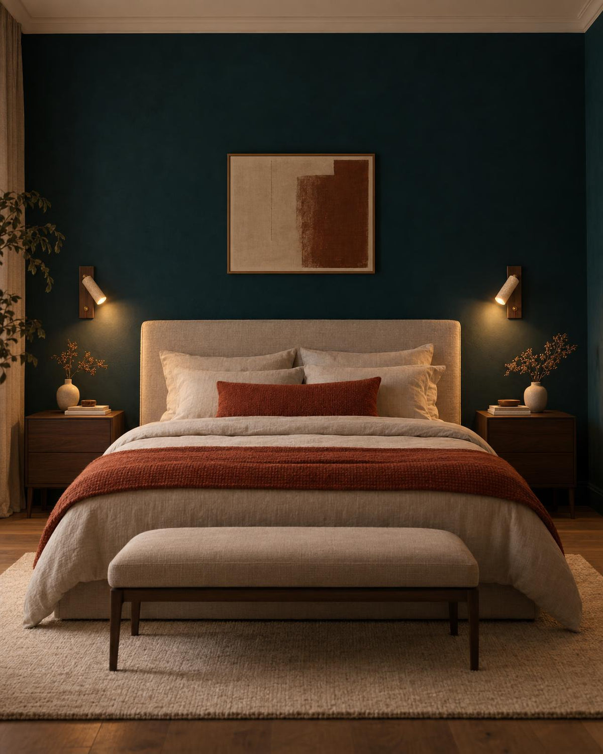 Applique Murale Orientable Style Pierre et Bois