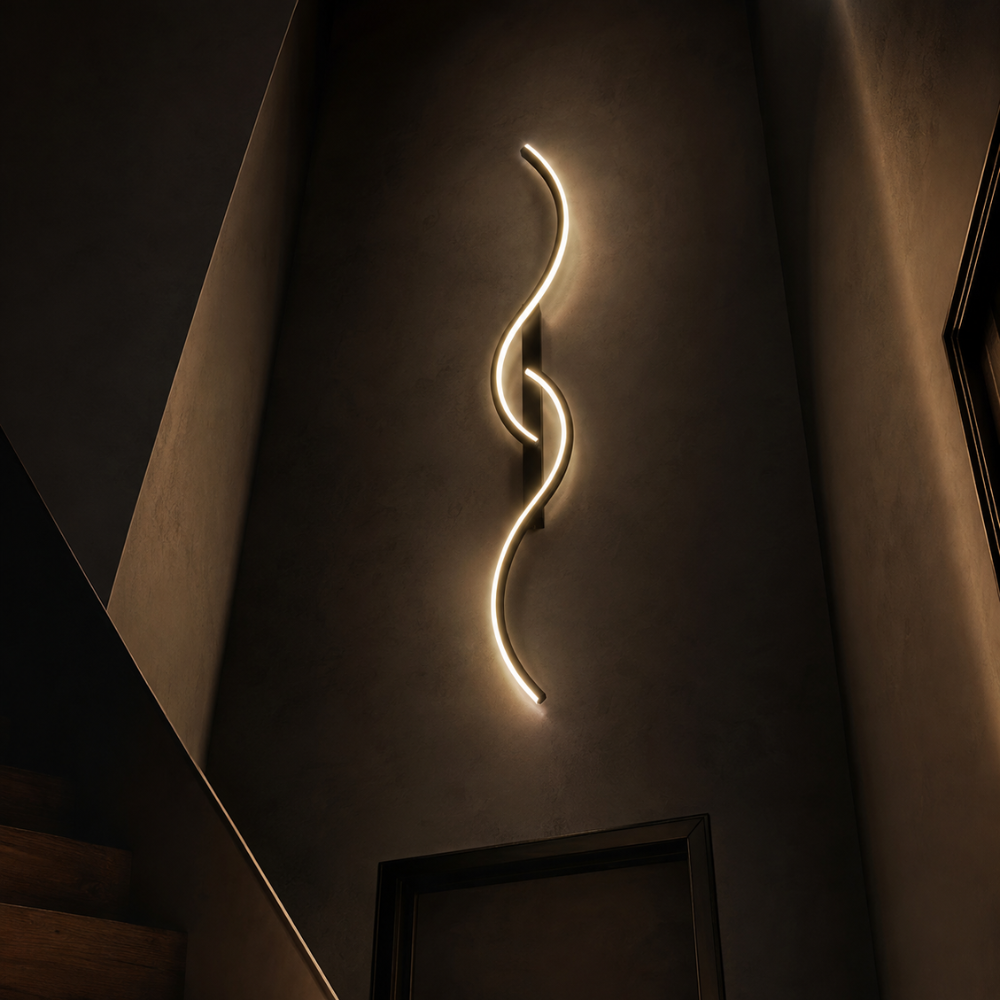Applique Murale LED Sinueuse - Design Moderne