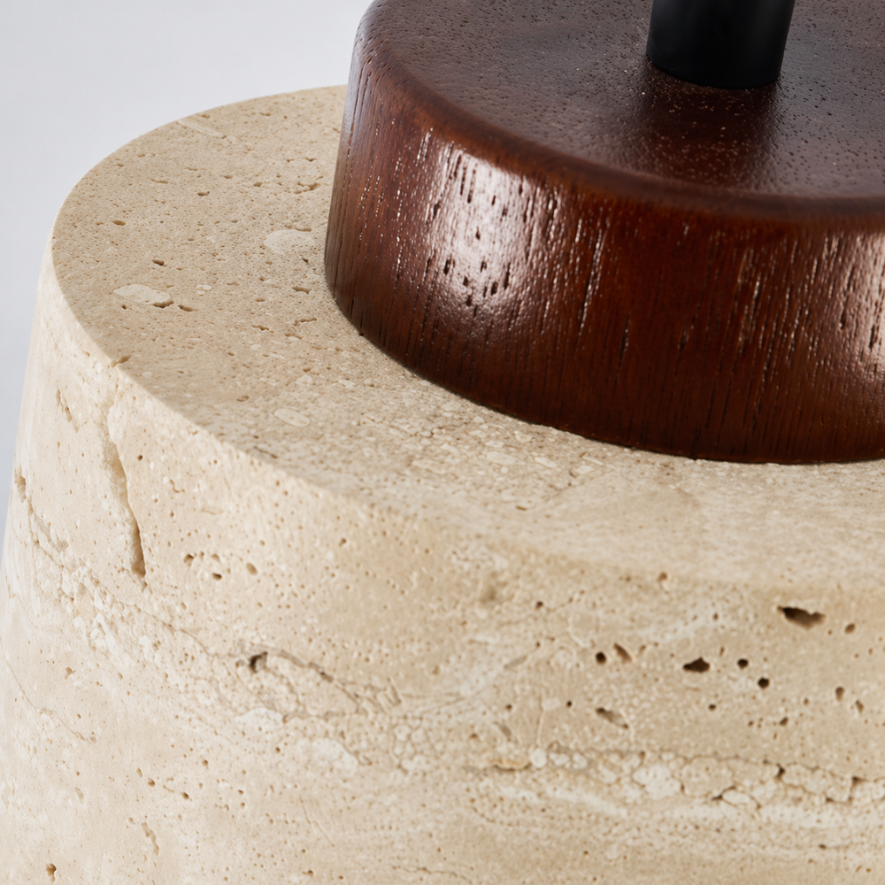 Suspension Luminaire Wabi-Sabi en Pierre
