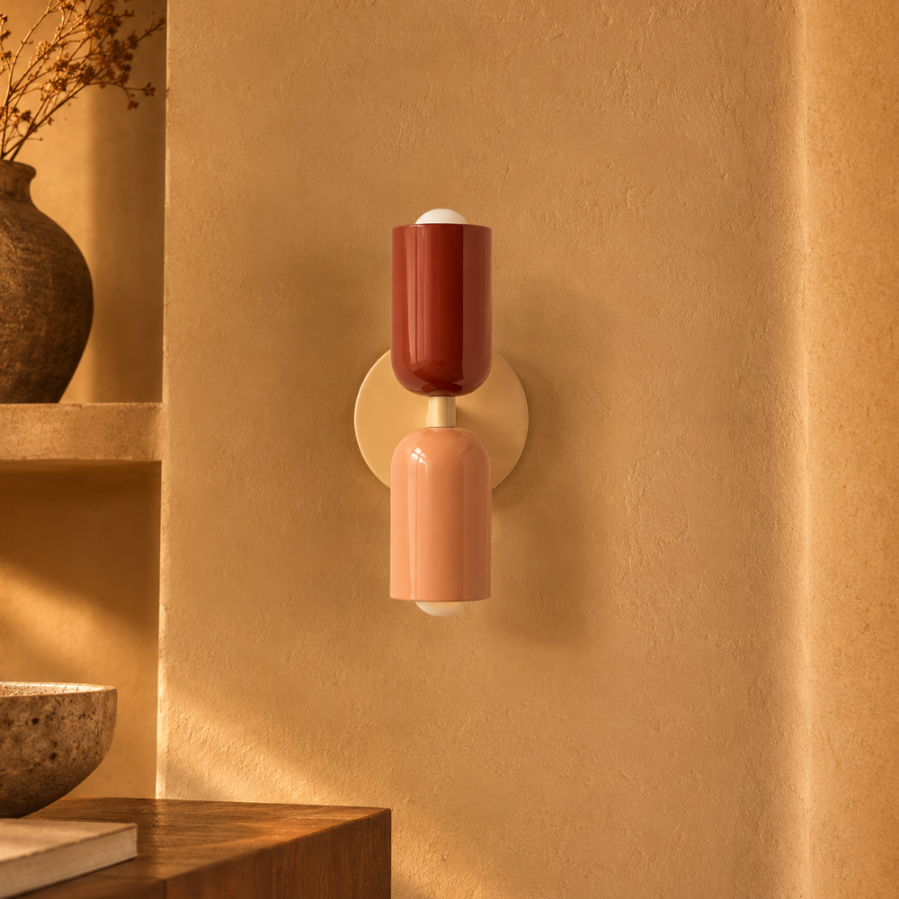 Applique Murale Bicolore en Métal - Style Contemporain