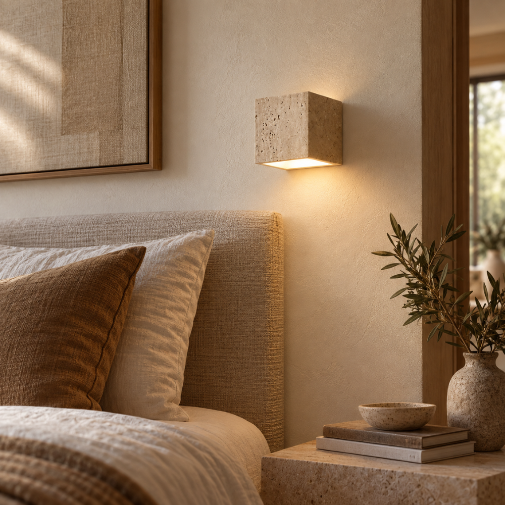 Applique Murale Bloc Effet Travertin