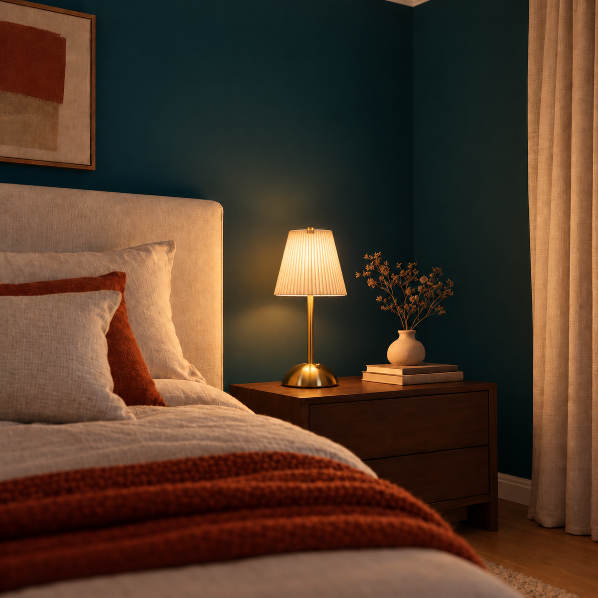 Lampe de Chevet Plissée Bistrot Sans Fil - Chambre