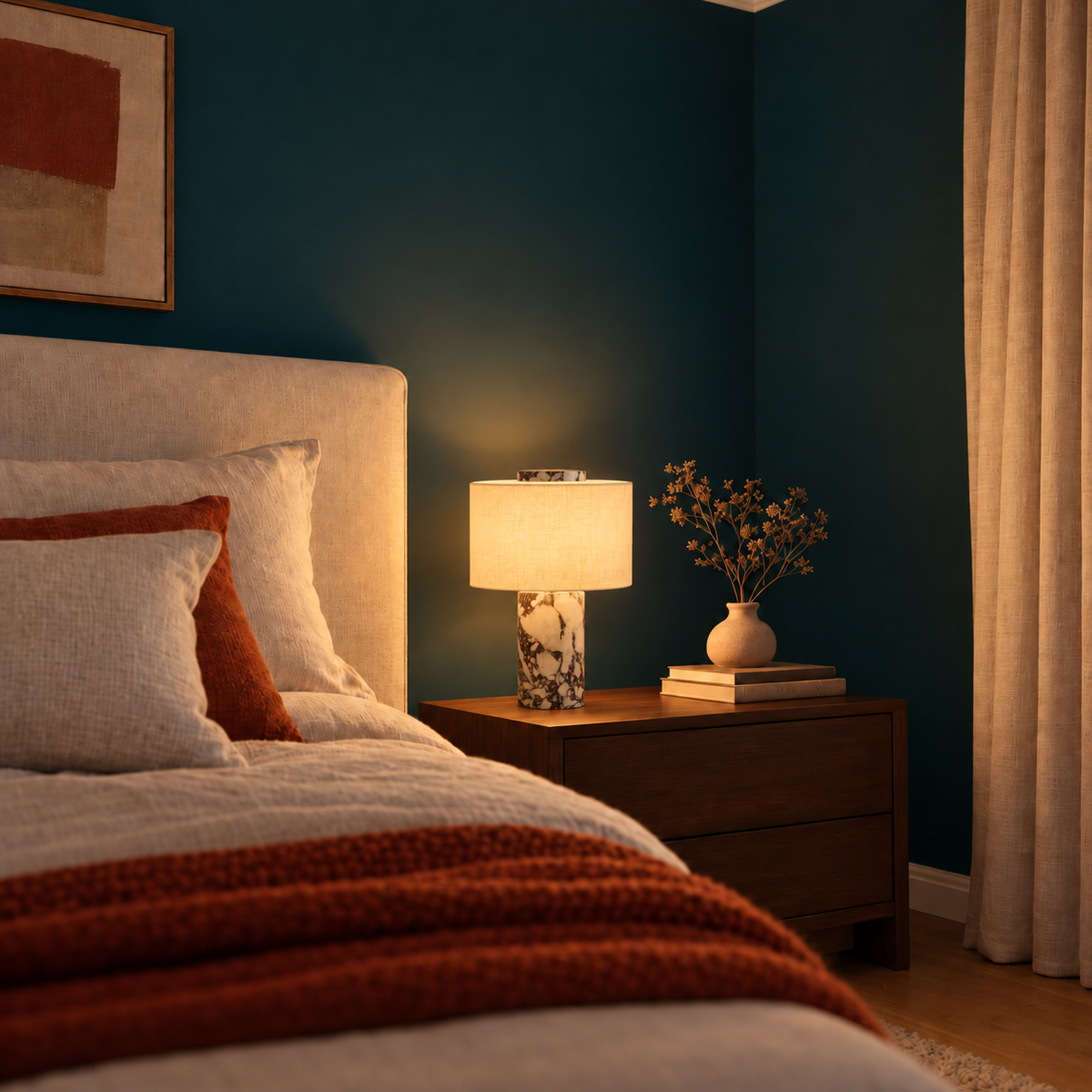 Lampe de Chevet Style Marbre Colonne - Chambre