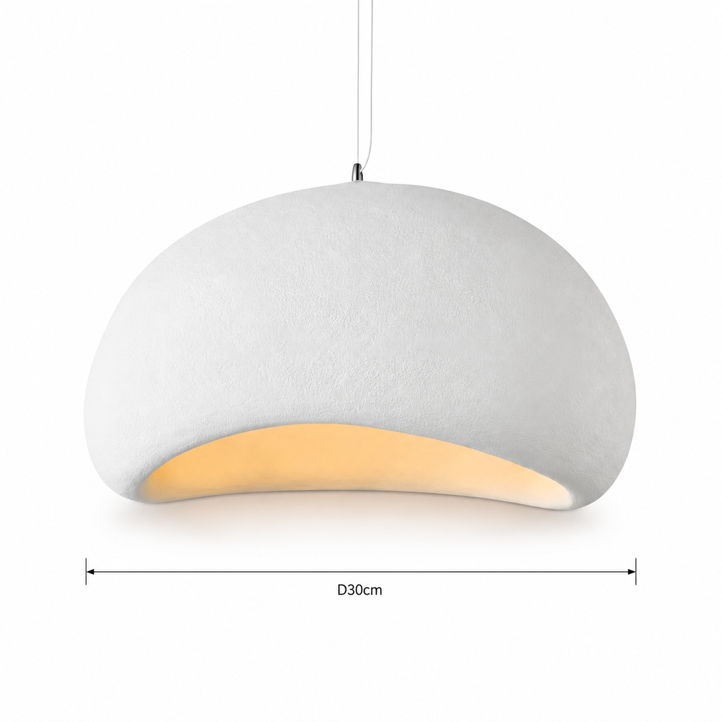 Suspension Luminaire Dôme Rond Effet Pierre