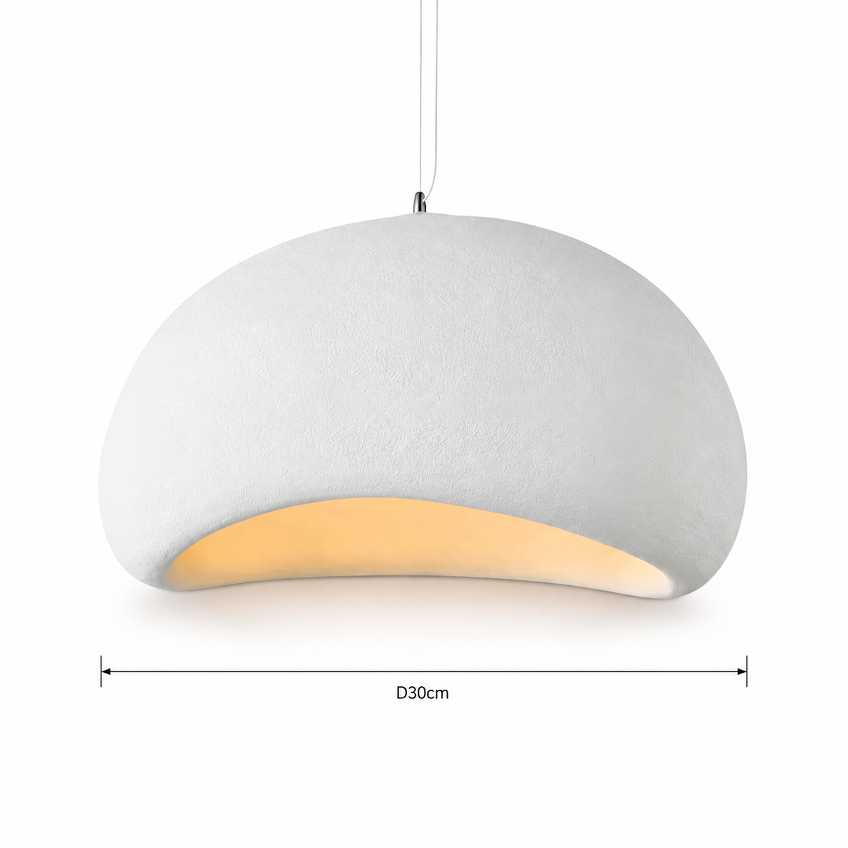 Suspension Luminaire Dôme Rond Effet Pierre