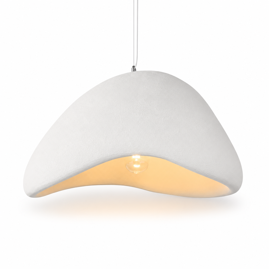 Suspension Luminaire Organique Effet Pierre