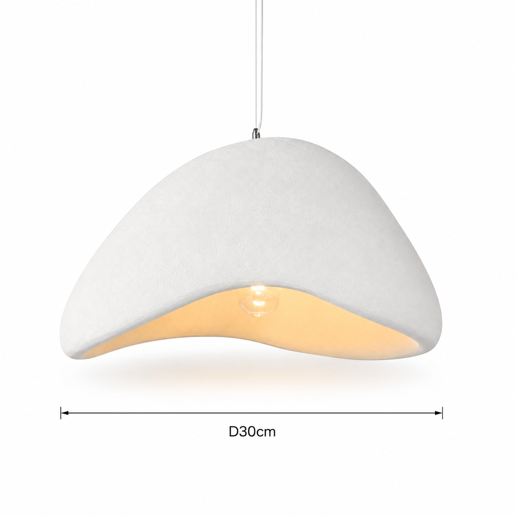 Suspension Luminaire Organique Effet Pierre