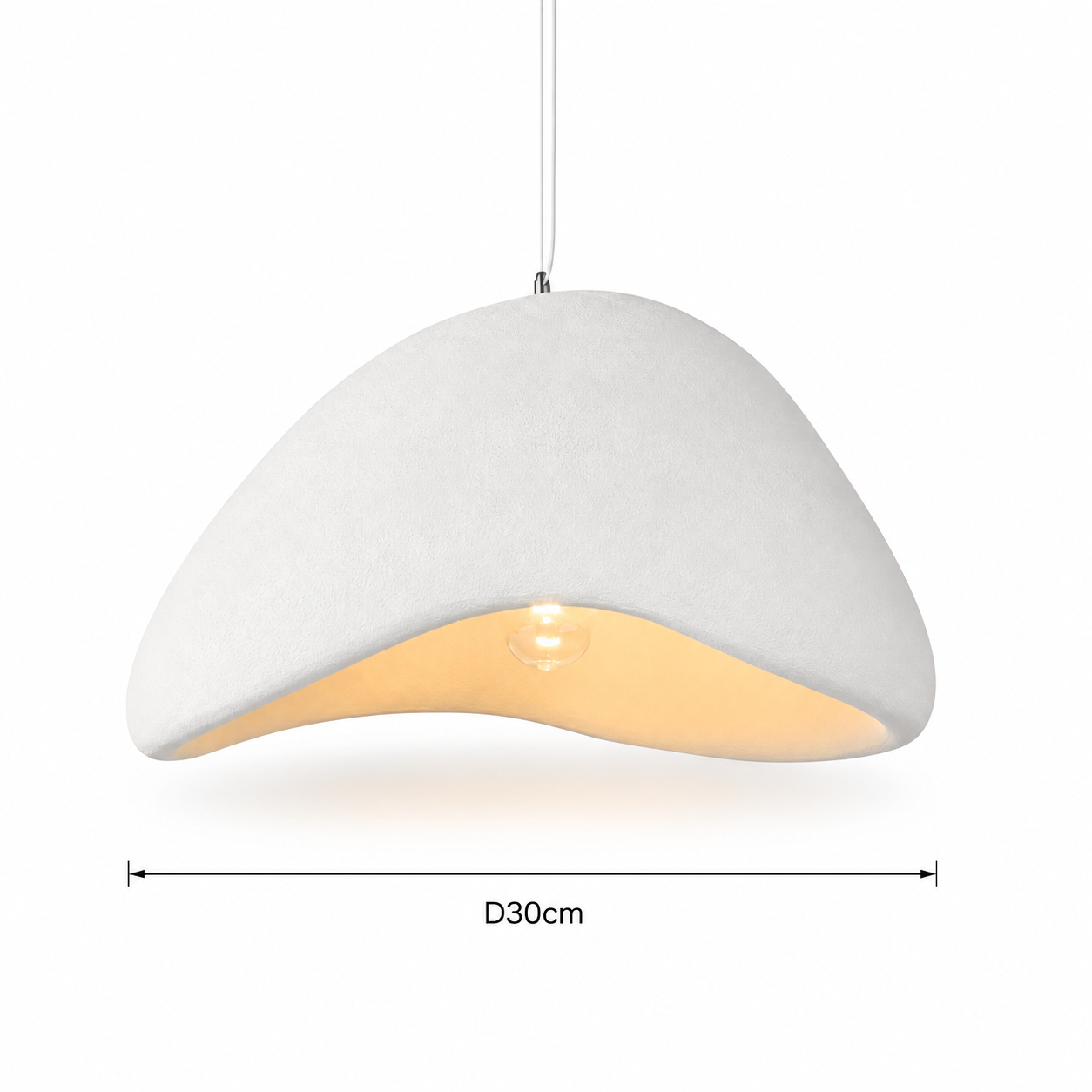 Suspension Luminaire Organique Effet Pierre