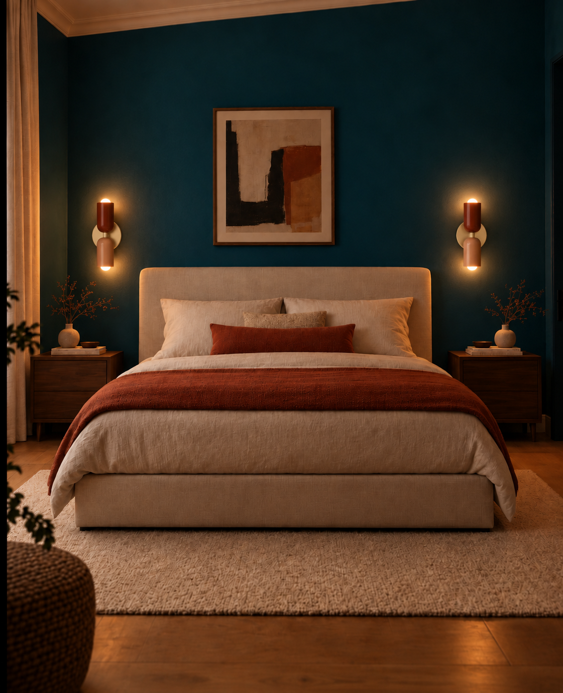 Applique Murale Bicolore en Métal - Style Contemporain