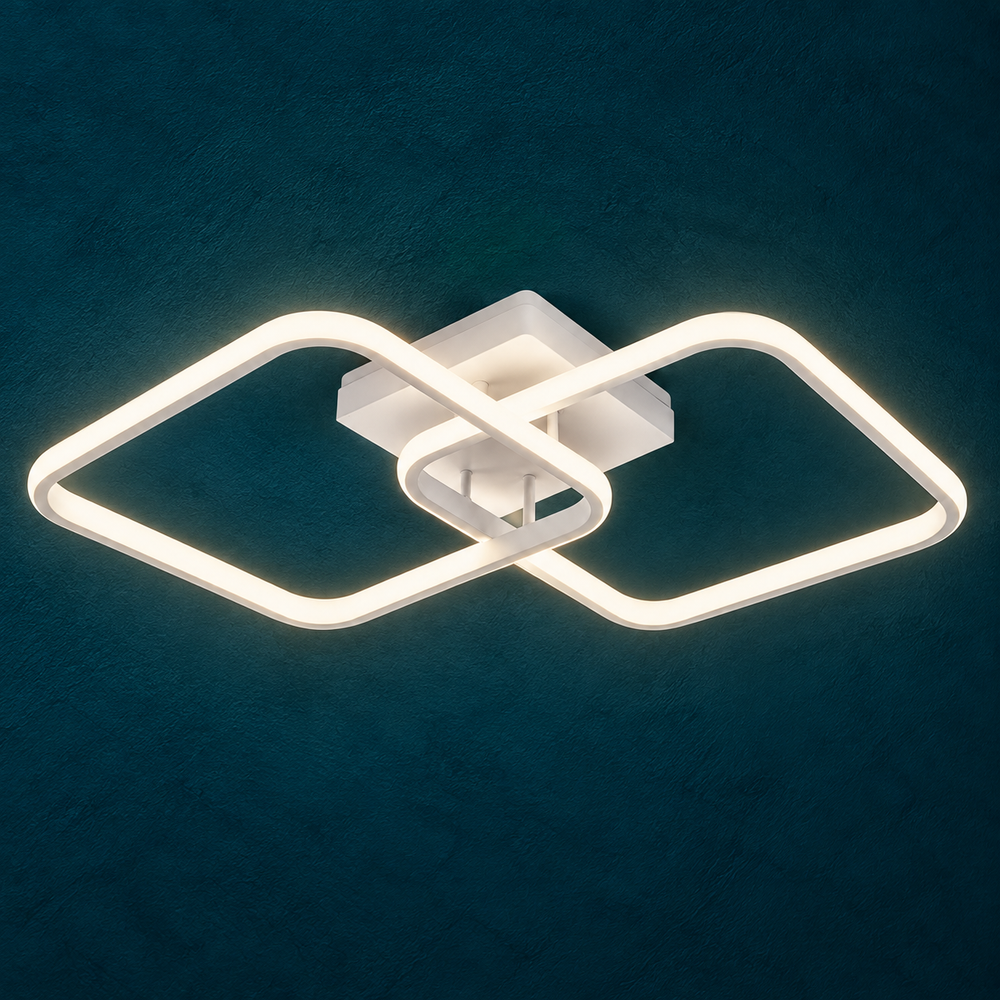 Plafonnier LED Carré Géométrique