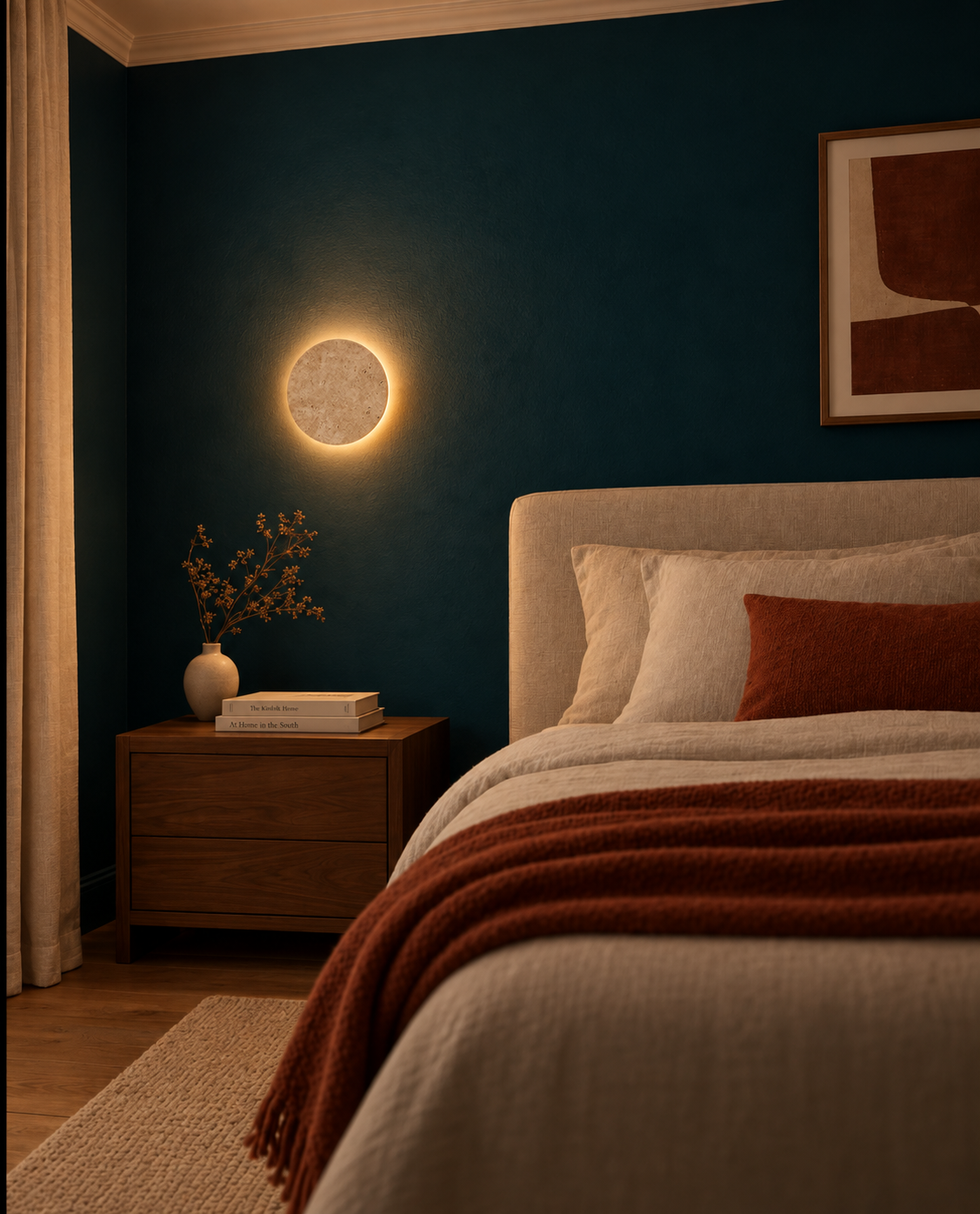 Applique Murale Ronde Style Travertin Wabi-Sabi