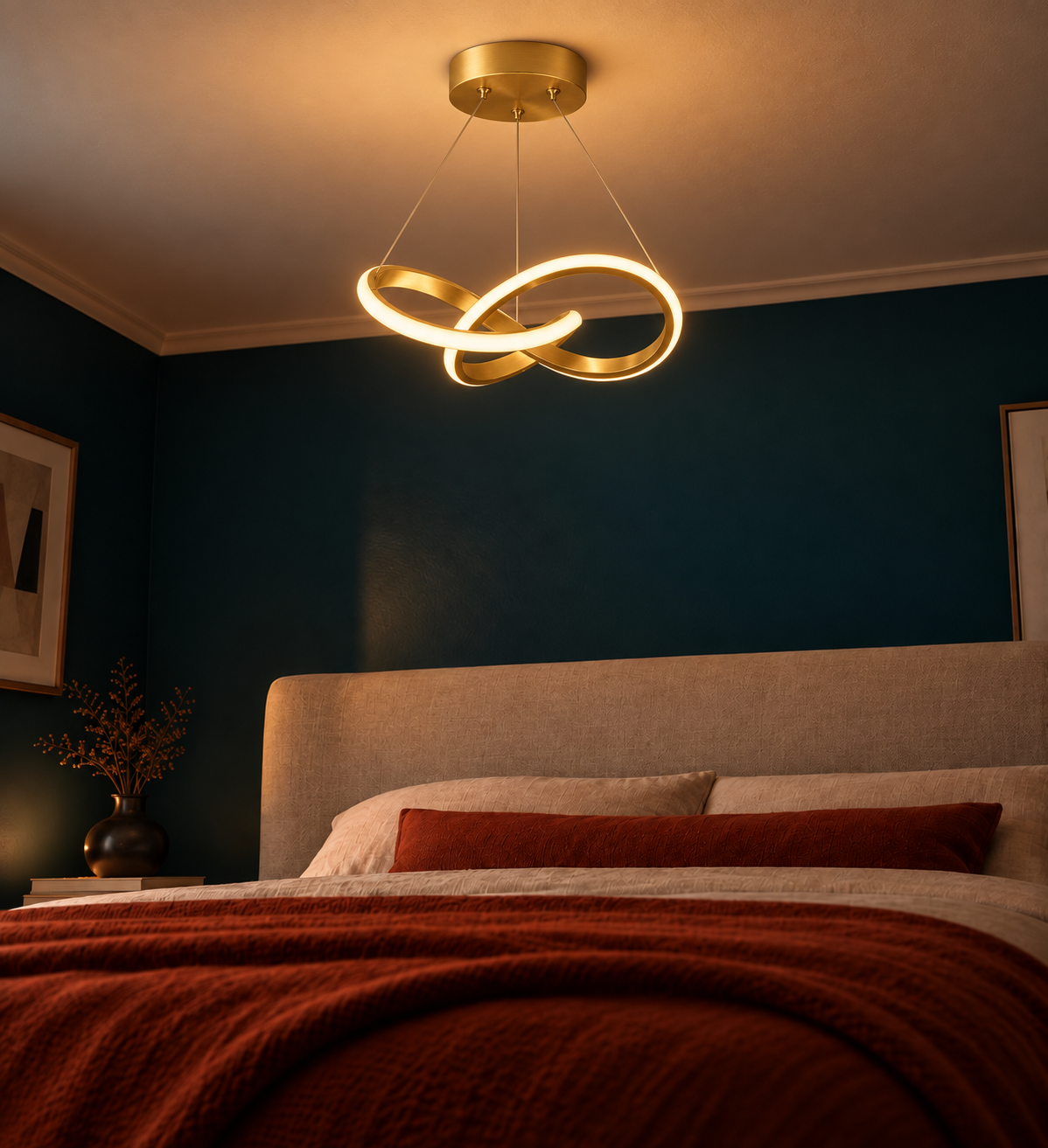Suspension Luminaire LED Nordique Sinueuse