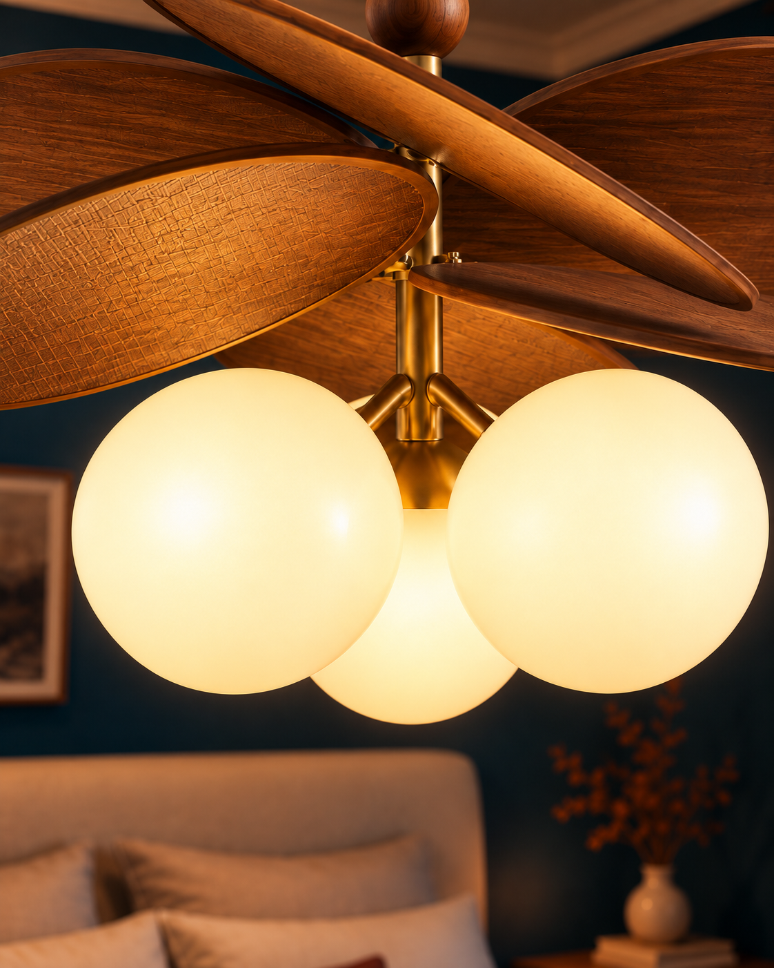 Suspension Luminaire Pétales Aspect Raphia