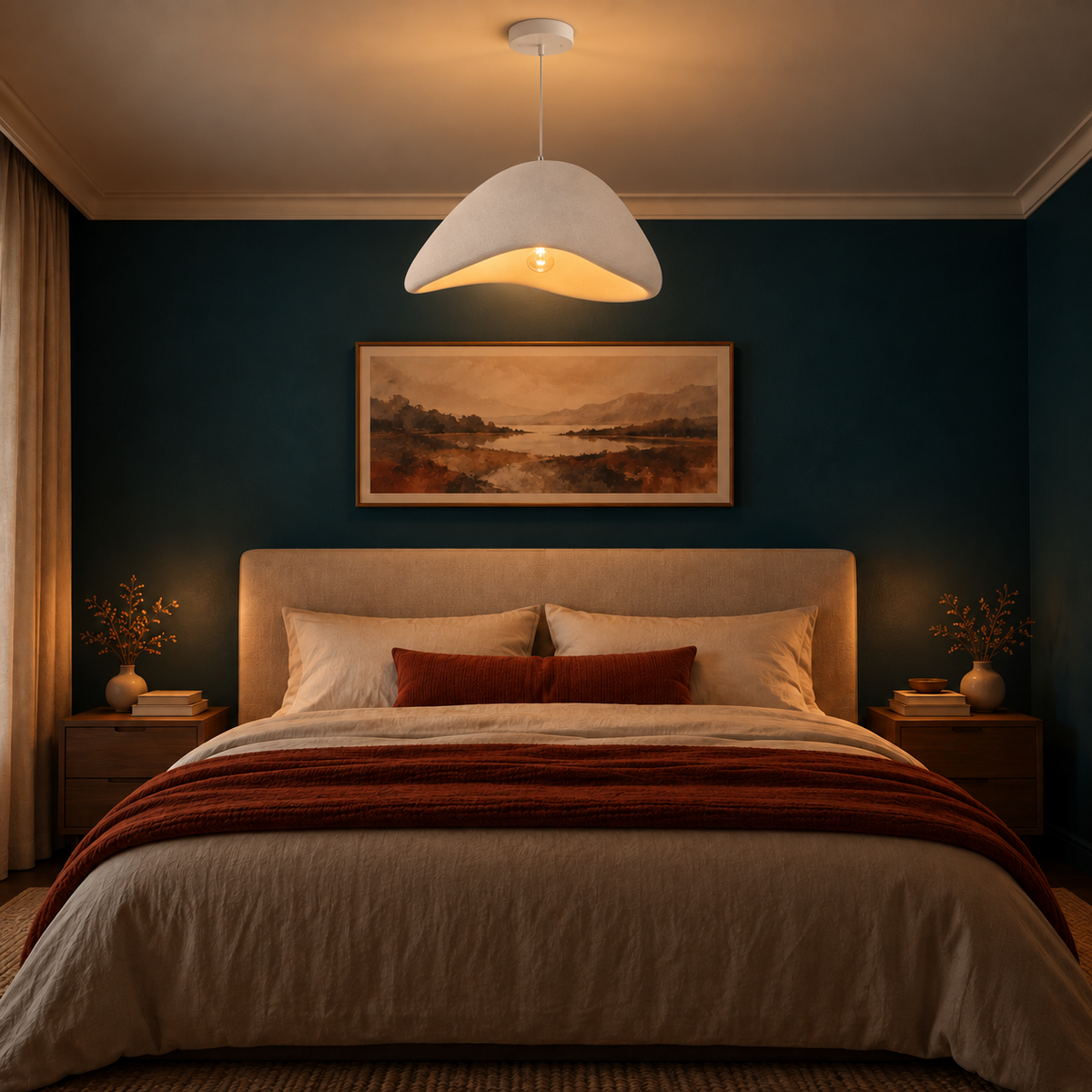 Suspension Luminaire Organique Style Pierre