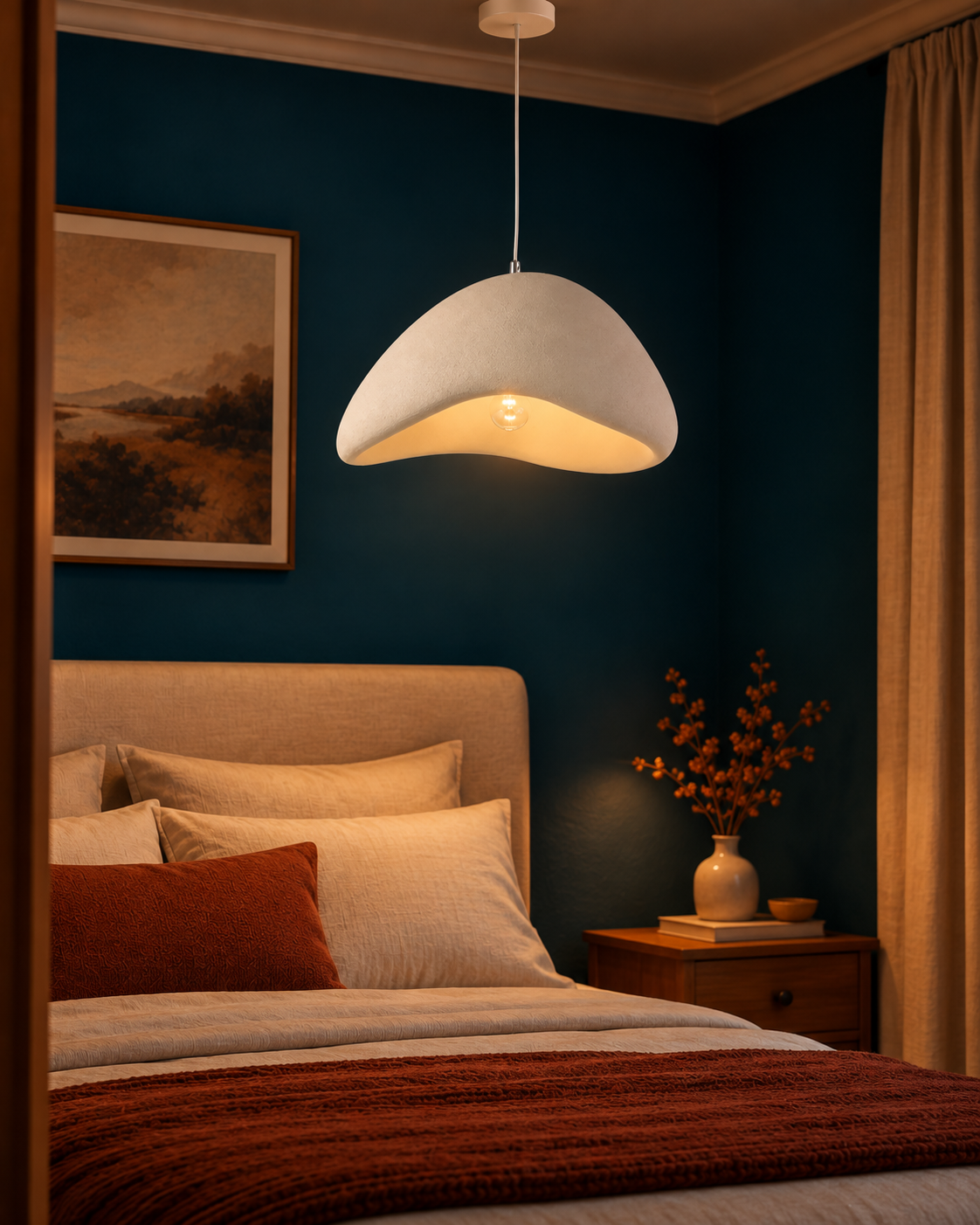 Suspension Luminaire Organique Style Pierre