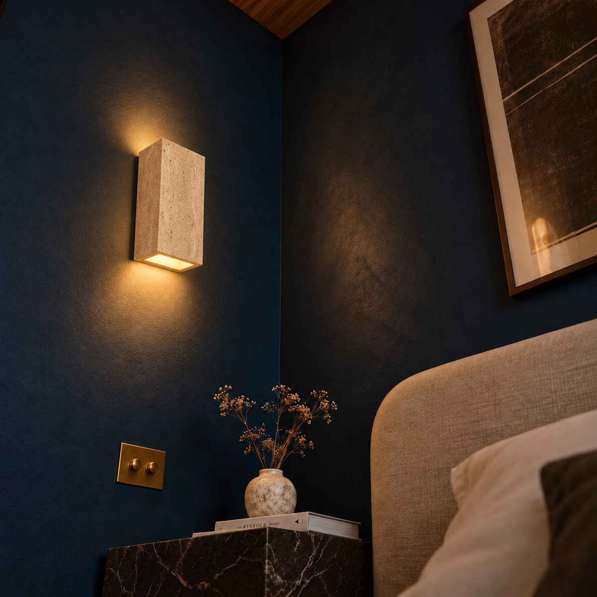 Applique Murale Bloc Effet Travertin