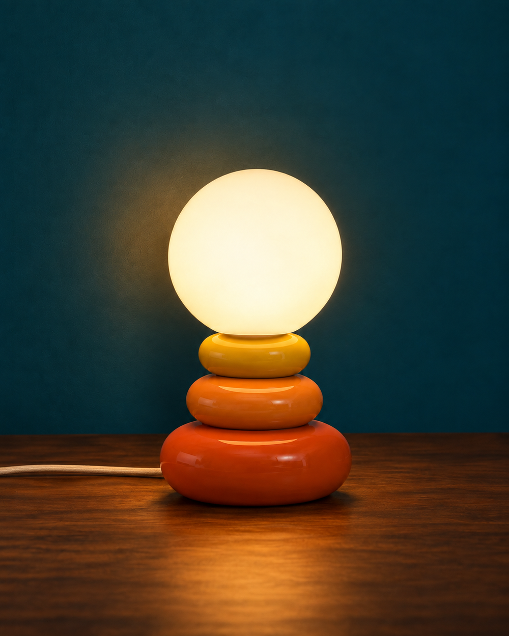 Lampe de Chevet en Céramique Galets