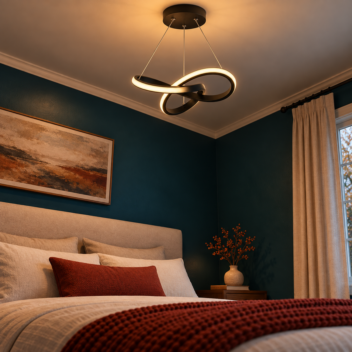 Suspension Luminaire LED Nordique Sinueuse