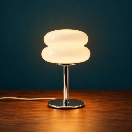 Lampe de Chevet Verre Opalin Macaron - Chambre